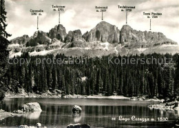 72941340 Karersee Suedtirol Coronelle Tschainer Rotwand Teufelswand Torre Paolin - Otros & Sin Clasificación