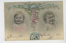 ENFANTS - Jolie Carte Fantaisie Enfants "JEAN Qui Rit Et JEANNE Qui Pleure " - Abbildungen