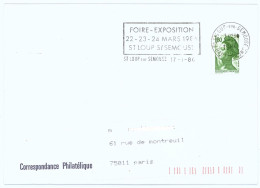 70 ST LOUP Sur SEMOUSE  HAUTE SAONE 1986 : FOIRE - EXPOSITION ... - Mechanical Postmarks (Advertisement)