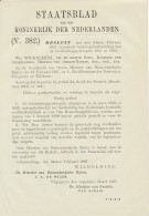 Staatsblad 1937 : Buiten Gebruikstelling Postzegels Emissie 1913 - Covers & Documents