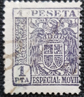 Fiscales  Especial Movil U146 1940 1Pts Gris Violacé - Revenue Stamps