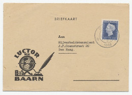 Firma Briefkaart Baarn 1948 - Globe / Boek / Inkt - Zonder Classificatie