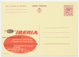 Publibel - Postal Stationery Belgium 1967 Iberia Airline - Spain - Vliegtuigen