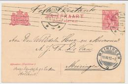 Briefkaart G. 84 A II Leiden - Zwitserland 1913 Poste Restante - Ganzsachen