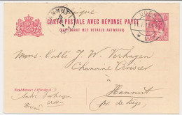 Briefkaart G. 83 II V-krt. Uden - Hannut Belgie 1911 - Ganzsachen