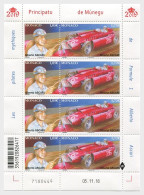 MONACO 2019 LEGENDARY F1 DRIVERS ALBERTO ASCARI NEW SHEET - FOGLIETTO PILOTI F1 - Unused Stamps