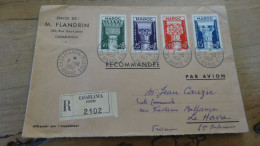 Enveloppe MAROC 1952, Recommandée, Par Avion  ............BOITE1.......... 428 - Storia Postale