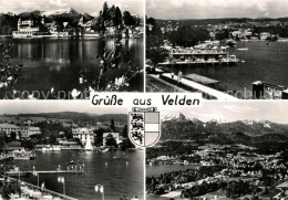 72940340 Velden Woerthersee Panorama Badestrand Alpenblick Velden Woerthersee - Autres & Non Classés