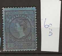 1906 MH Nederlands Indië NVPH 60B Perf 11 X 11 1/2 - India Holandeses