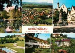 72939455 Bad Groenenbach Schwanenteich Fliegeraufnahme Markt Wassertretanlage Ku - Andere & Zonder Classificatie