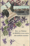 Avec Ces Violettes De MACON, Je Vous Envoie Mes Meilleurs Souvenirs - Macon