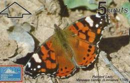 TARJETA DE GIBRALTAR DE UNA MARIPOSA (BUTTERFLY) NUEVA-MINT - Gibilterra