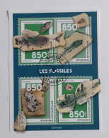 N° 8193 à 8196      Les Fossiles   -  Oblitérés - Centrafricaine (République)