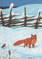 FOX Animale Vintage Cartolina CPSM #PBS785.IT - Andere & Zonder Classificatie