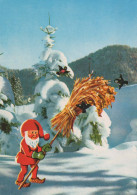 BABBO NATALE Buon Anno Natale Vintage Cartolina CPSM #PAU596.IT - Kerstman