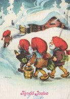BABBO NATALE Natale Vintage Cartolina CPSM #PAK977.IT - Santa Claus