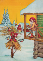 BABBO NATALE Natale Vintage Cartolina CPSM #PAK434.IT - Santa Claus