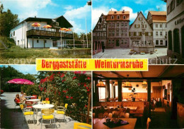 72938103 Bad Windsheim Berggaststaette Weinturmsruhe Brunnen Terrasse Gaststube  - Bad Windsheim