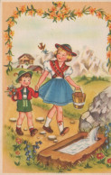 CHILDREN CHILDREN Scene S Landscapes Vintage Postcard CPSMPF #PKG774.GB - Scènes & Paysages