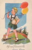 PÂQUES ENFANTS ŒUF Vintage Carte Postale CPA #PKE230.FR - Pâques