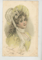 FEMMES - FRAU - LADY -Jolie Carte Fantaisie Femme élégante Avec Chapeau - Women