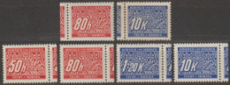 010/ Pof. DL 6,8,10,13; Cut Stamps - Ungebraucht