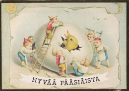 PASCUA NIÑOS HUEVO Vintage Tarjeta Postal CPSM #PBO340.ES - Easter