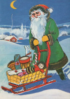 PAPÁ NOEL NAVIDAD Fiesta Vintage Tarjeta Postal CPSM #PAK760.ES - Kerstman