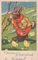 OSTERN HUHN EI KINDER Vintage Ansichtskarte Postkarte CPA #PKE294.DE - Pasen