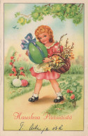 OSTERN KINDER EI Vintage Ansichtskarte Postkarte CPA #PKE357.DE - Ostern