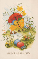 OSTERN HUHN EI Vintage Ansichtskarte Postkarte CPA #PKE103.DE - Pasen