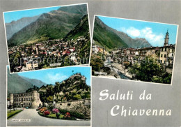 72936591 Chiavenna Panorama Fiume Mera Antico Castello Alpi Chiavenna - Other & Unclassified