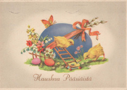 OSTERN HUHN EI Vintage Ansichtskarte Postkarte CPSM #PBO909.DE - Easter