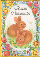 OSTERN KANINCHEN Vintage Ansichtskarte Postkarte CPSM #PBO534.DE - Ostern