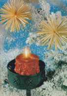 Neujahr Weihnachten KERZE Vintage Ansichtskarte Postkarte CPSM #PAV442.DE - Neujahr