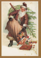 WEIHNACHTSMANN SANTA CLAUS WEIHNACHTSFERIEN Vintage Postkarte CPSM #PAK829.DE - Santa Claus