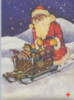 WEIHNACHTSMANN SANTA CLAUS WEIHNACHTSFERIEN Vintage Postkarte CPSM #PAK762.DE - Kerstman