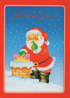 WEIHNACHTSMANN SANTA CLAUS WEIHNACHTSFERIEN Vintage Postkarte CPSM #PAJ722.DE - Kerstman