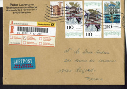 DEUTSCHLAND - Lettre Recommandée-Poste Aérienne -Destination: FRANCE - 1998 - - Cartas & Documentos