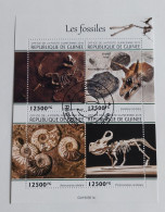 N° 10115 à 10118      Les Fossiles - Paléontologie    -  Oblitérés - Guinee (1958-...)