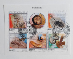 N° 7872 à 7876      Les Fossiles - Paléontologie    -  Oblitérés - Guinea-Bissau
