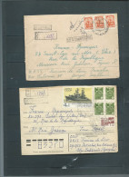 Lot De 6 Documents " , Entier , Lsc Afranchis Par Timbres Russe Mald155 - Sonstige & Ohne Zuordnung