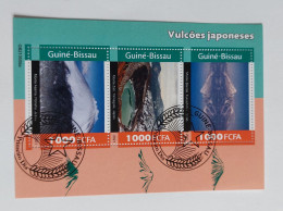 N° 9550 à 9552      Les Volcans Japonais  -  Géologie   -  Oblitérés - Guinée-Bissau