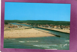 40 MIMIZAN PLAGE Vue  Aérienne De La Plage Et De L'entrée  Du Courant   Cliché Aéro Photo - Mimizan Plage