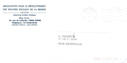 ENVELOPPE A.D.O.S.M. RUE DE LABORDE A PARIS - Posta Marittima