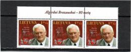 Lithuania 2012 . Algirdas Brazauskas - 80. 1v. X 3 . Michel # 1112 - Lituanie