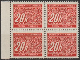 017/ Pof. DL 3; Border 4-block, Non-perforation Border - Unused Stamps