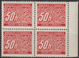 018/ Pof. DL 6; Border 4-block, Non-perforation Border - Ungebraucht