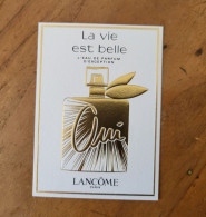 Carte Lancome La Vie Est Belle L'Eau De Parfum D'Exception Oui - Modernes (à Partir De 1961)