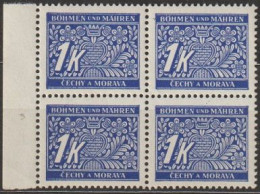 019/ Pof. DL 9; Border 4-block, Non-perforation Border - Neufs